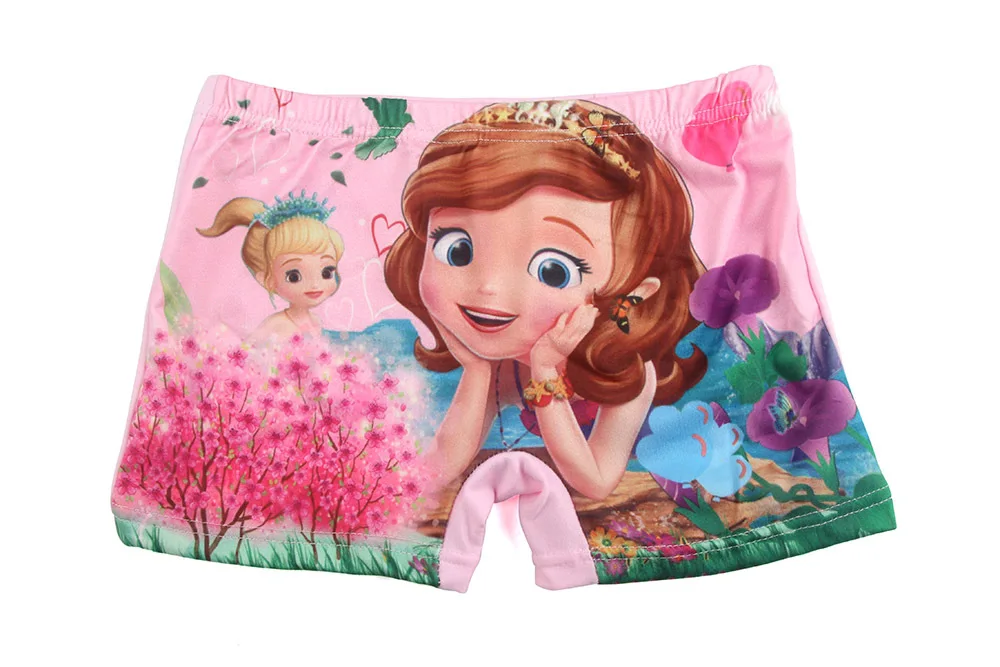 15 шт./лот детская одежда для девочек, трусы-боксеры с изображением принцессы Софии Нижнее бельё, трусики с рисунками Milk Silk трусы 2-10Year TP01