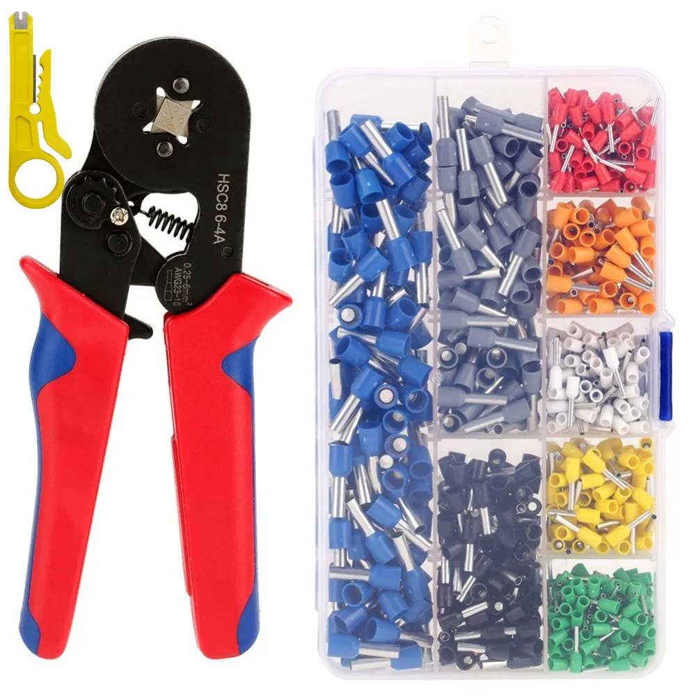 Обжимной соединитель tool kit TOOZO обжимной Обжимные щипцы AWG 28 7 (0 08 10 мм²) w / 1200