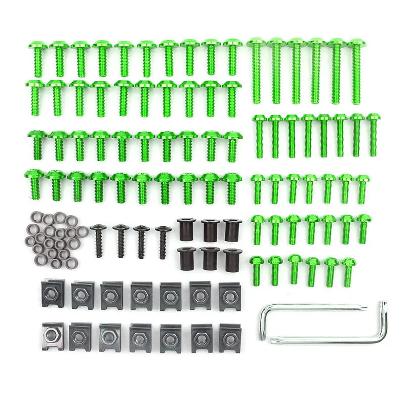 Для KAWASAKI Z250 Z300 Z400 Z650 Z750 Z800 Z900 Z900RS Z1000 Z1000SX пользовательские мотоцикла обтекателя Болт ветрового стекла шурупы - Цвет: Green