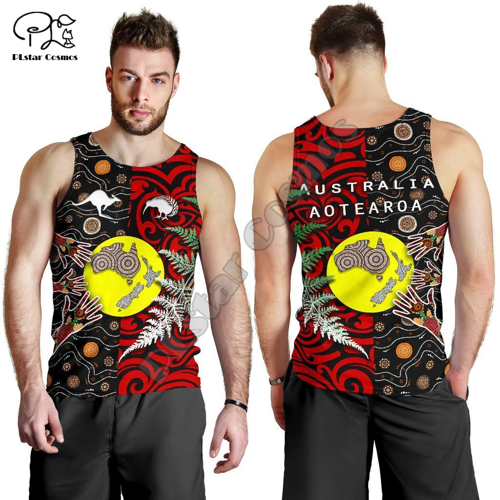 

PLstar Cosmos NewZealand Flag Country Maori Aotearoa Tribe 3DPrint Men/Women Summer Sleeveless Streetwear Casual Tanktop Vest A5