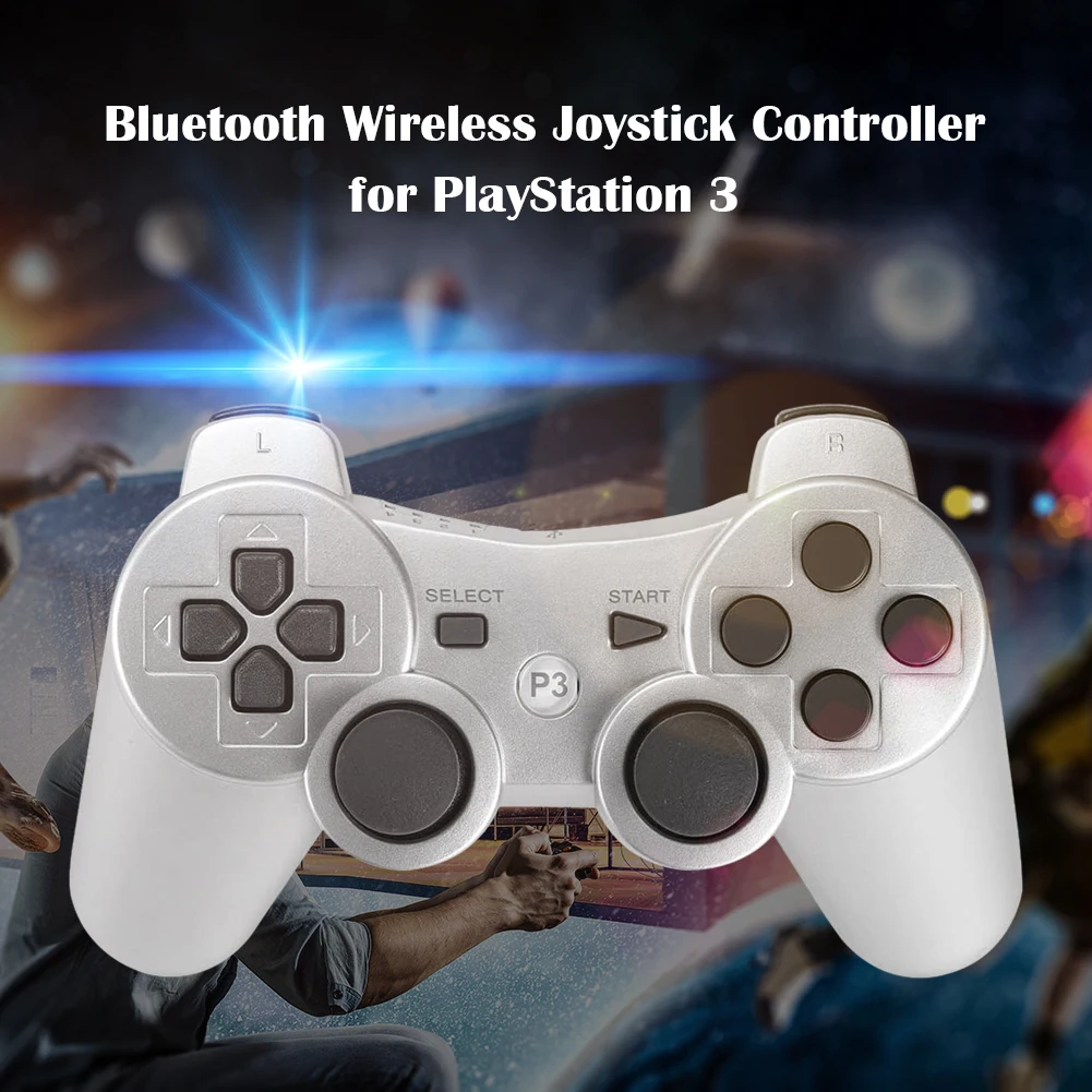 Compatible con Playstation 3 Mando a Distancia Recargable con Doble vibración Emeimo Mando inalámbrico para PS3 