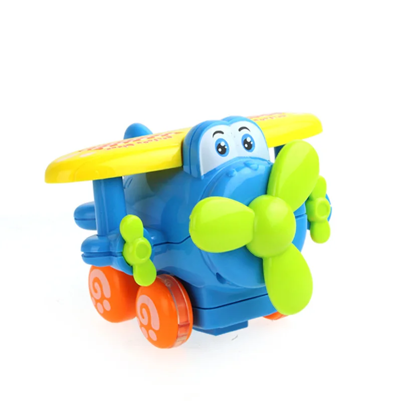 Coolplay мини мультяшный самолет игрушечный транспорт самолет инерционный игрушечный транспорт детские игрушки фрикционная Модель автомобиля игрушки для детей - Цвет: Blue