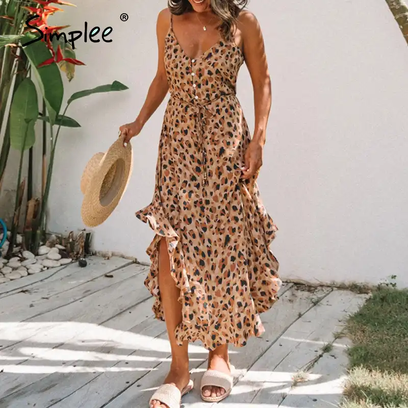 leopard print summer dress