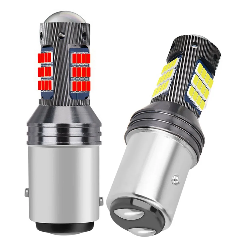 ¡Nuevo! 2 uds 1157 P21/5W BAY15D bombillas LED de freno traseras de coche súper brillantes luces antiniebla traseras de coche luces diurnas