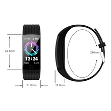 Fitness Tracker Blood Pressure Monitoring Wristband Waterproof Touch Screen Smart Watch Wristband For iOS Android