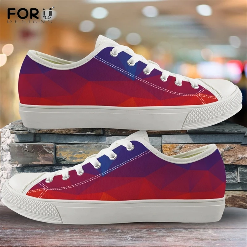 FORUDESIGNS/Радужный Флаг гордость узор; Низкие парусиновая Обувь На Шнуровке; сезон весна-осень Туфли без каблуков спортивная обувь для девочек; туфли с подошвой из вулканизированной резины