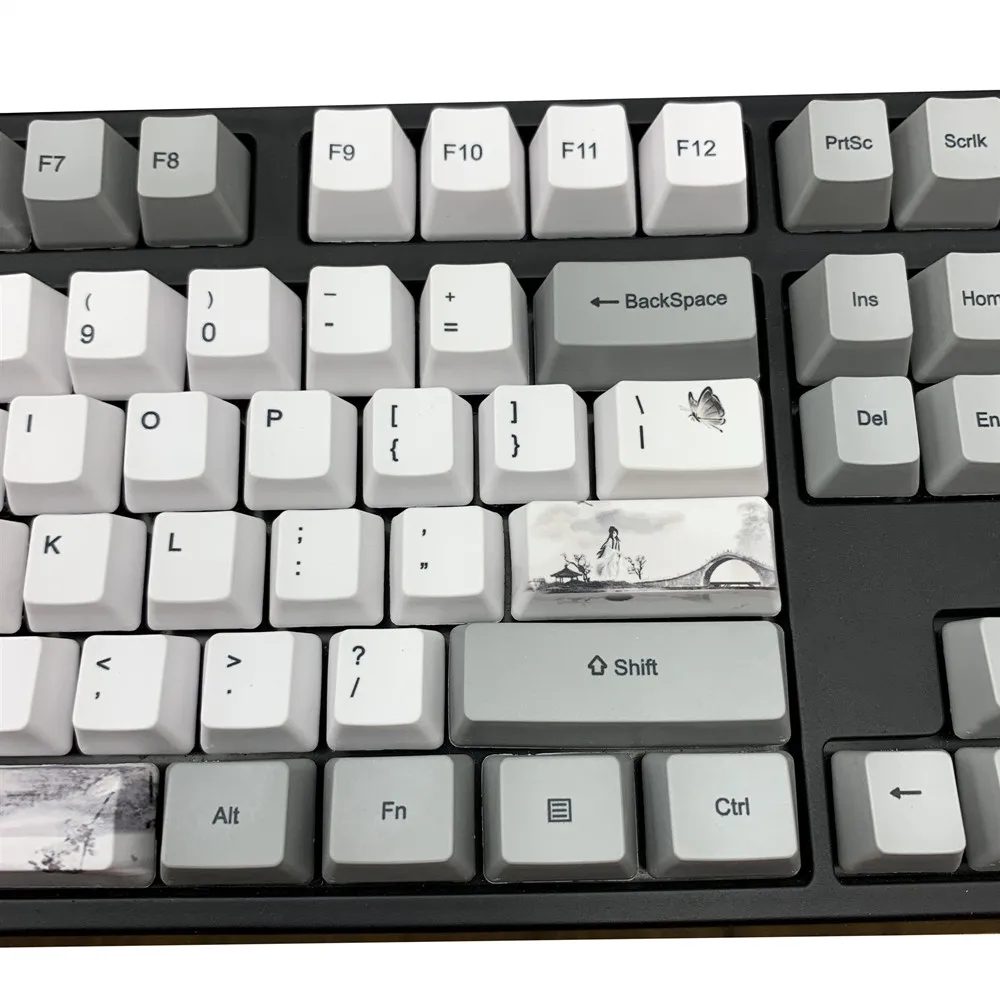  Ink Keycap OEM PBT Keycaps Full Set Mechanical Keyboard Keycaps PBT Dye-Sublimation Keycap