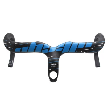 

ULLICYC Road Bike Handlebar Carbon Road 3K Handlebar Bicycle Integrated 420X100MM Blue