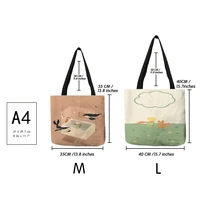 Classic Cartoon Eco Shopping Shoulder Tote Bags 3