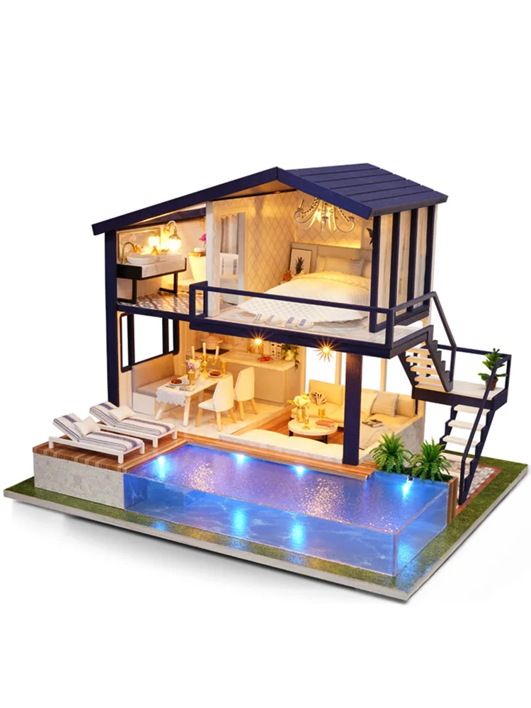 

DIY Hut Time Birthday Hand-made Creative House Assembled Model Toy Apartment Gift Women's
