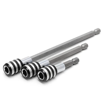 

3 Pcs 1/4'' Hex Quick Release Screwdriver Bit Holder Extension Bar 60-150mm