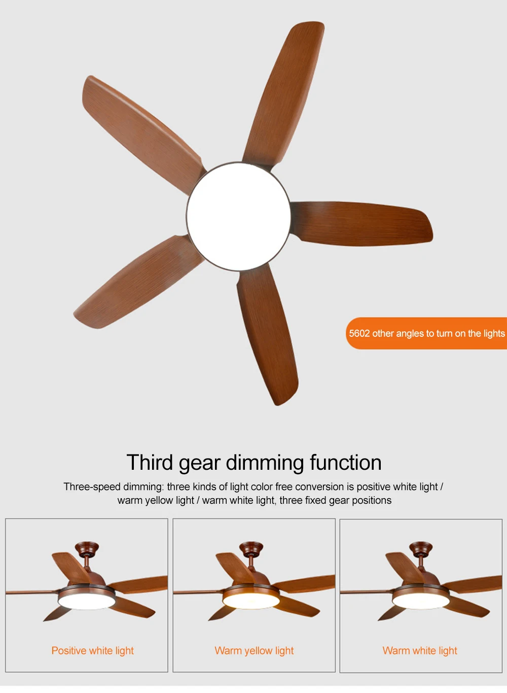 Промышленный потолочный вентилятор лампа Американский цвет затемнение вентиляторы свет Простой лесистой освещение в помещении 110 В/220 В Высокое качество Прямая