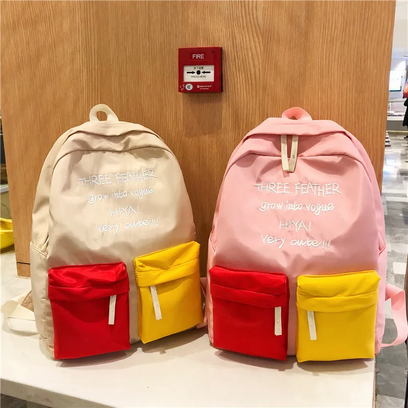 

Origional School Bag Women's Soft Girl Hipster Cute GIRL'S Japanese-style Ulzzang Korean-style Nylon Waterproof STUDENT'S Backpa