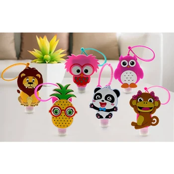 

1PC Animal Mini Hand Sanitizer Holder Travel Portable Safe Gel Holder Hangable Liquid Soap Dispenser Containers