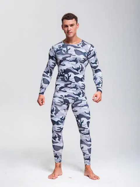 compression set 3 Мужской комплект нижнего белья для велоспорта, спортивная одежда для фитнеса, компрессионная одежда для фитнеса, велосипедное нижнее белье, рубашка Рашгард для мужчин, 3XL - Цвет: compression set 3