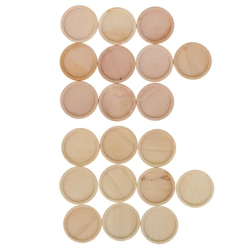 

20Pcs Wooden Pendant Trays for Jewelry Making Kits, Unfinished Wood Round Bezel for Cabochon Dome 25mm 30mm Diameter