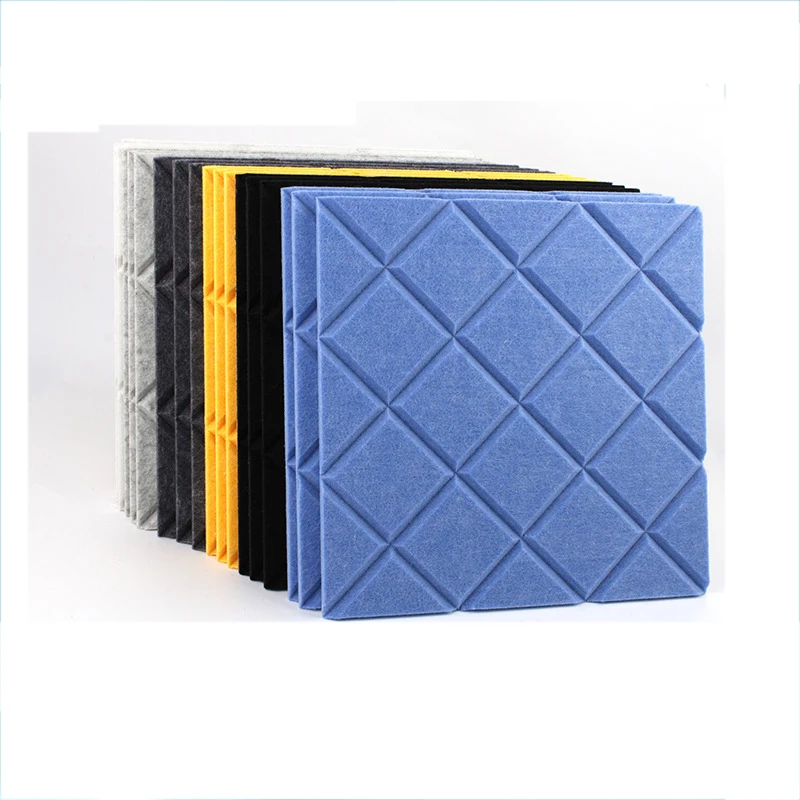 10Pcs 30X30Cm Pannello Acustico Insonorizzante Adesivi Murali Insonorizzanti Studio Domestico Isolamento Acustico Trattamento Acustico Feltro Decor