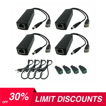 

LINOVISION POE Splitter Power Over Ethernet with 2 DC 12V Output IEEE 802.3at Compatible Powering IP Camera (4 pack)