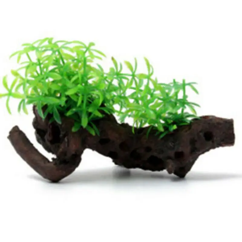 Artificial Turtle Tree Trunk Driftwood Aquarium Fish Tank Reptile Cylinder Making Roots Plant Wood Decoration Ornament