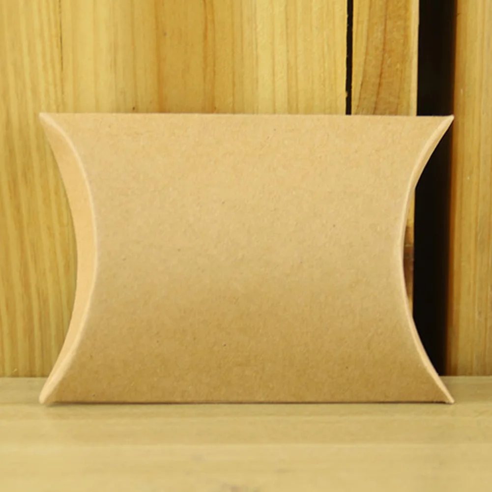 

50PCS Pillow Shape Eco Friendly Gift Supplies Crafts Wedding Favors Party Solid Packaging Candy Box Storage Cardboard Decoration