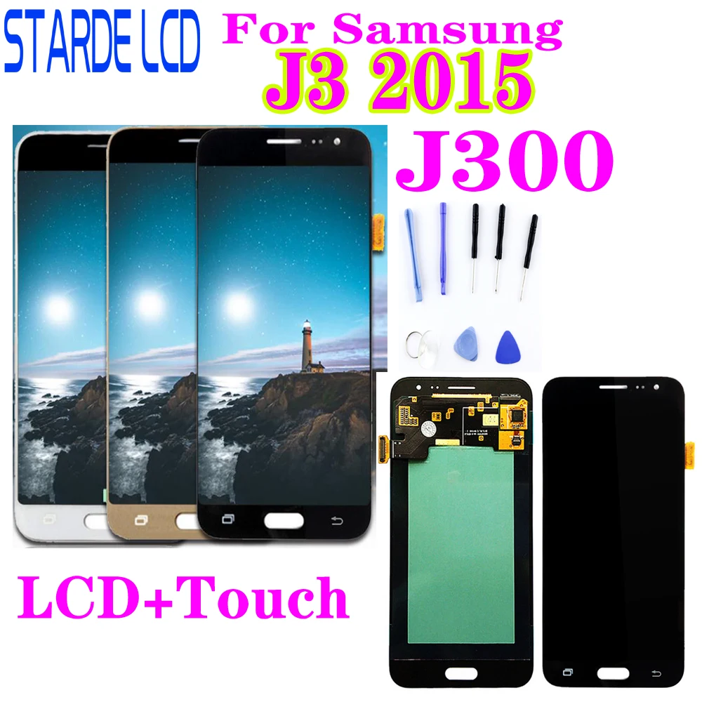 ЖК-дисплей с сенсорным экраном и дигитайзером в сборе для Samsung Galaxy J3 J300 J320 J320A J320F