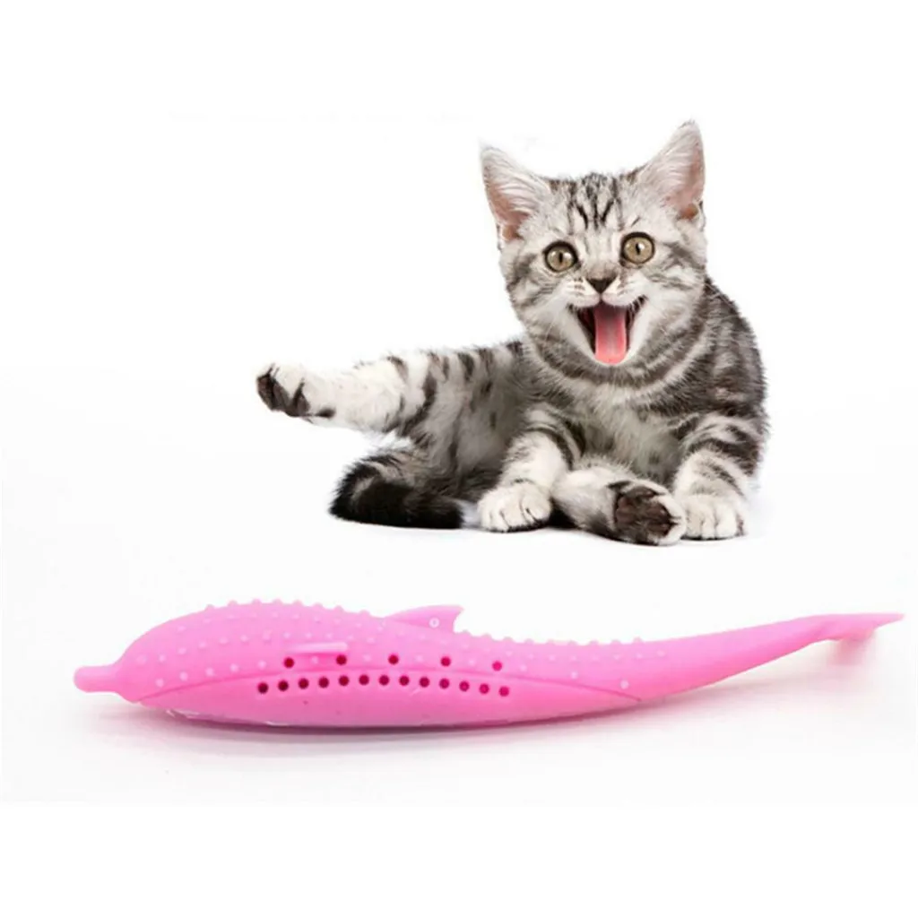 

Soft Silicone Mint Fish Cat Toy Pet Cat Teether Silicone Pet Grams Toy Products For Pet High Quality Apparel Accessories #5