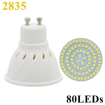 

10pcs/lot 8W GU10 E27 MR16 E14 80 Leds SMD 2835 Led Bulb Lamp Spotliight Home Lighting 220V~240V Free shipping