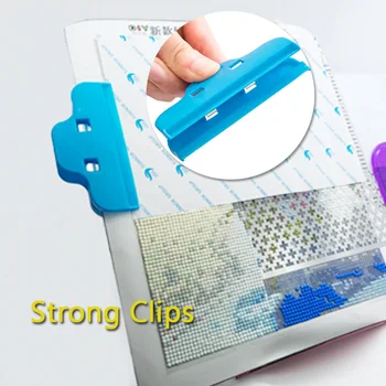 

Diamond Painting Accessories Strong Clips to Hold Diamond Painting and A4 Light Pad Convenient to Use Cross Stitch Tools