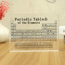 Affichage d'éléments chimiques pour la journée de l'enseignement, cristal acrylique Transparent, ornements de Table périodique avec éléments pour enfants