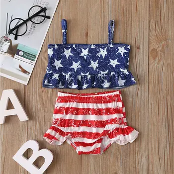 

Malapina 2020 Summer Toddler Baby Girls 2PC Swimsuit Set Children Star Suspenders Girl Suit Kids Swimwear Summer Beach Clothes