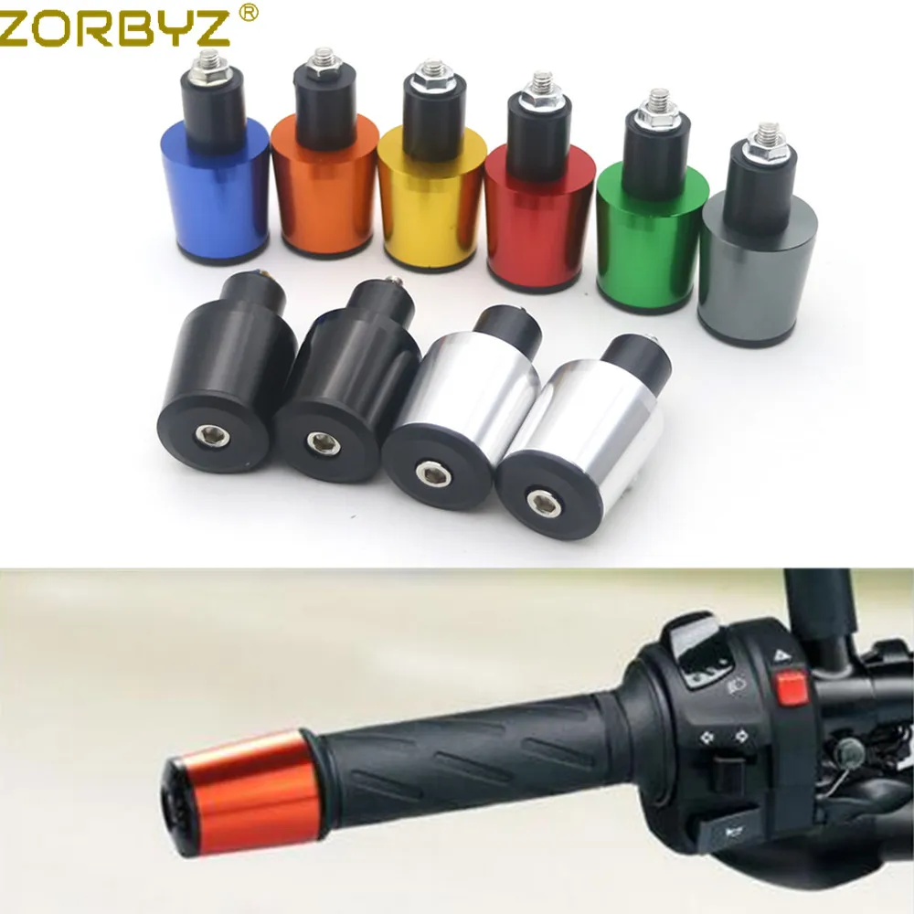 ZORBYZ пара 7/8 ''22 мм Мотоцикл с ЧПУ алюминиевый руль рукоятка торцевой ползунок колпачок штекер для Honda Suzuki Yamaha Kawasaki KTM