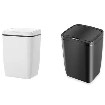 

2 Pcs ligent Induction Automatic Trash Home Bathroom Electric with Cover Mute Smart Home with Battery