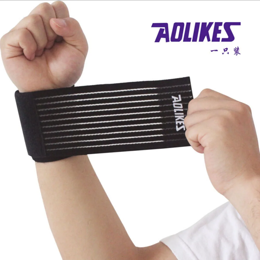 1 pc fitness cotton strength bandage hand wrist straps sport wristbands support wrist protector brace gym wraps