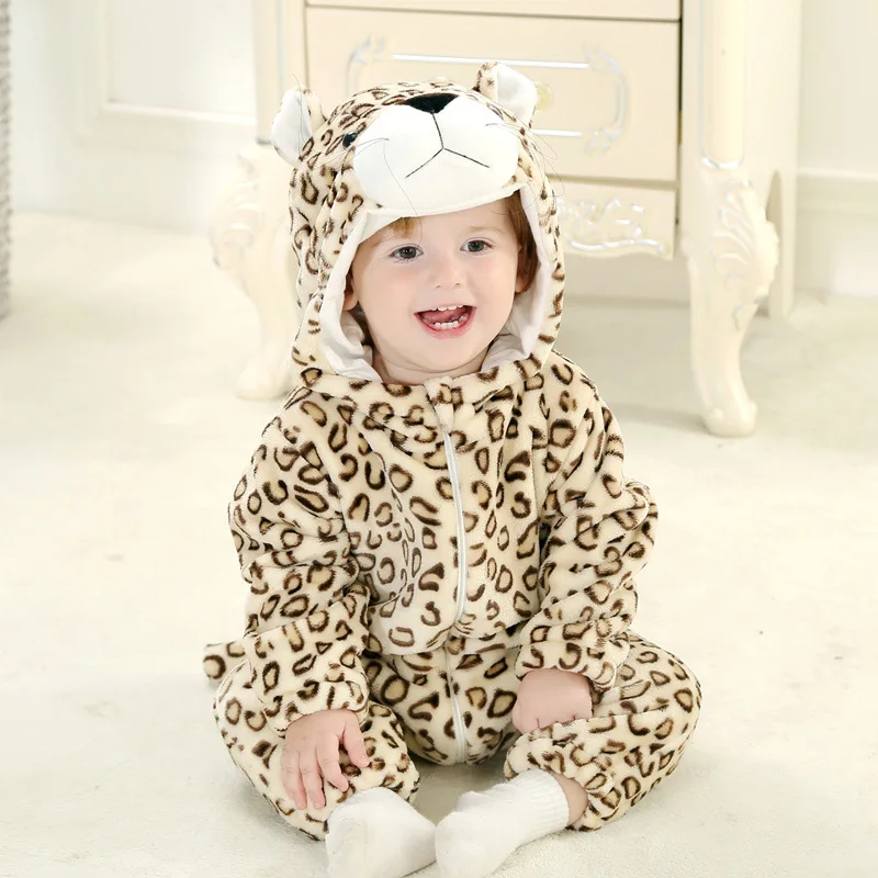 Spring Autumn Baby Girl Rompers Baby Clothes Flannel Baby Boy Clothes Cartoon Animal Jumpsuit Newborn Infant Clothing bulk baby bodysuits	