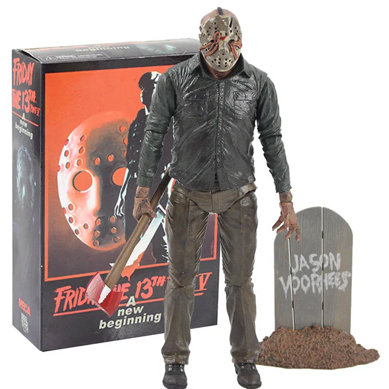 19 см NECA оригинальная Friday The 13th PartV Jason Voorhees ПВХ фигурка новая Beginning Ver. Коллекционная модель игрушки с коробкой