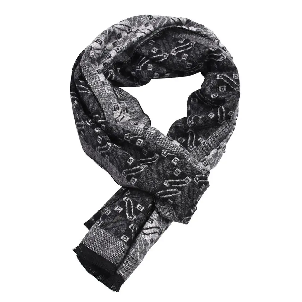 Высококачественный шелковый шарф роскошный классический теплый длинный мягкий платок бандана хлопковые зимние шарфы для мужчин зимние аксессуары