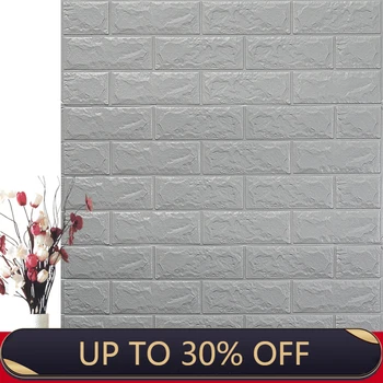 

70*77CM 3D Brick PE Foam Wall Stickers Panels Room Decal Stone Decoration Embossed Living Room Kids Safty Bedroom Home Decor