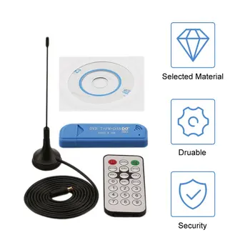 

USB 2.0 Digital DVB-T SDR+DAB+FM HDTV Video Equipment TV Tuner Receiver Stick with Aerial RC RTL2832U And FC0012 USB Dongle