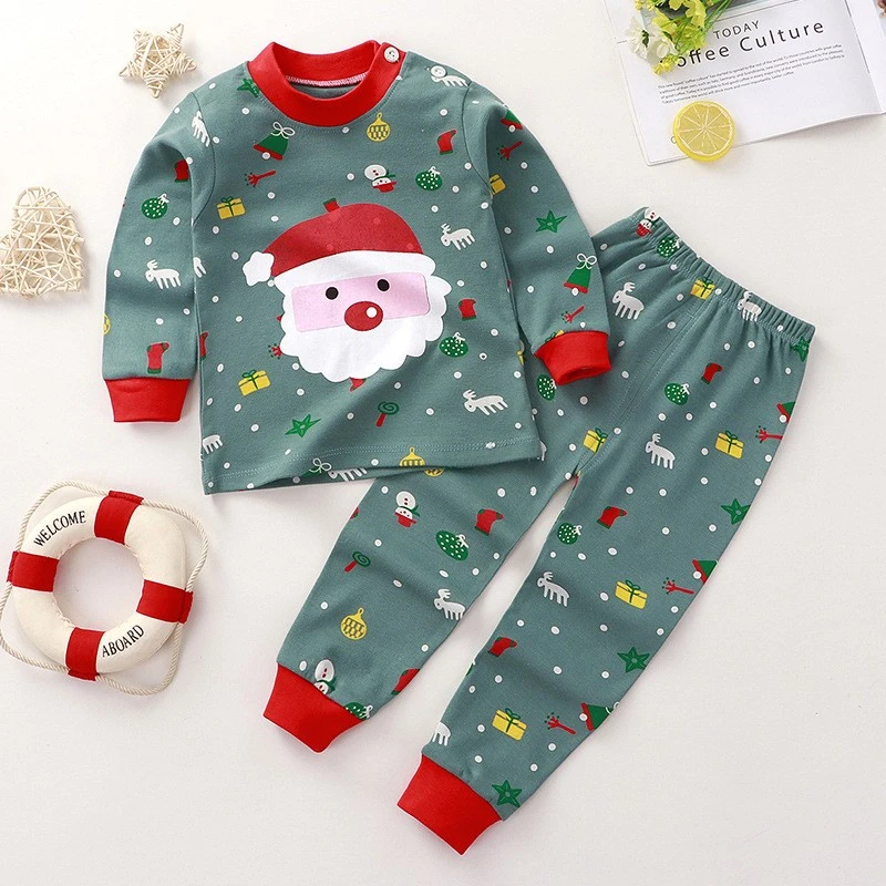 sun baby clothing set Children's Clothing Baby Girl Christmas Pajama Suit Lovely Leisure Wear Infant Boys Long Sleeve 2 Piece Set Autumn Girl Sets Baby Clothing Set for girl