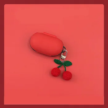 

Cute Cherry Silicone Case for Samsung Galaxy Buds 2020 Sleeve Protective Case for Galaxy Buds Case Earphone Skin Keychain Ring