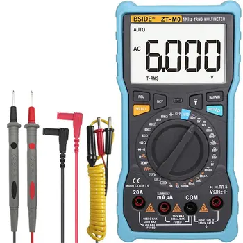 

Smart Digital Multimeter BSIDE ZT-M0 LCD Display 6000 Counts Battery test Voltage Square Wave Output Capacitance Tester