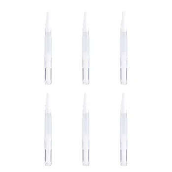 

6 pcs Eyelash Growth Liquid Tubes Empty Transparent Travel Plastic Twist Pen Tube with Brush Tip Container for Lip Gloss Nail Po