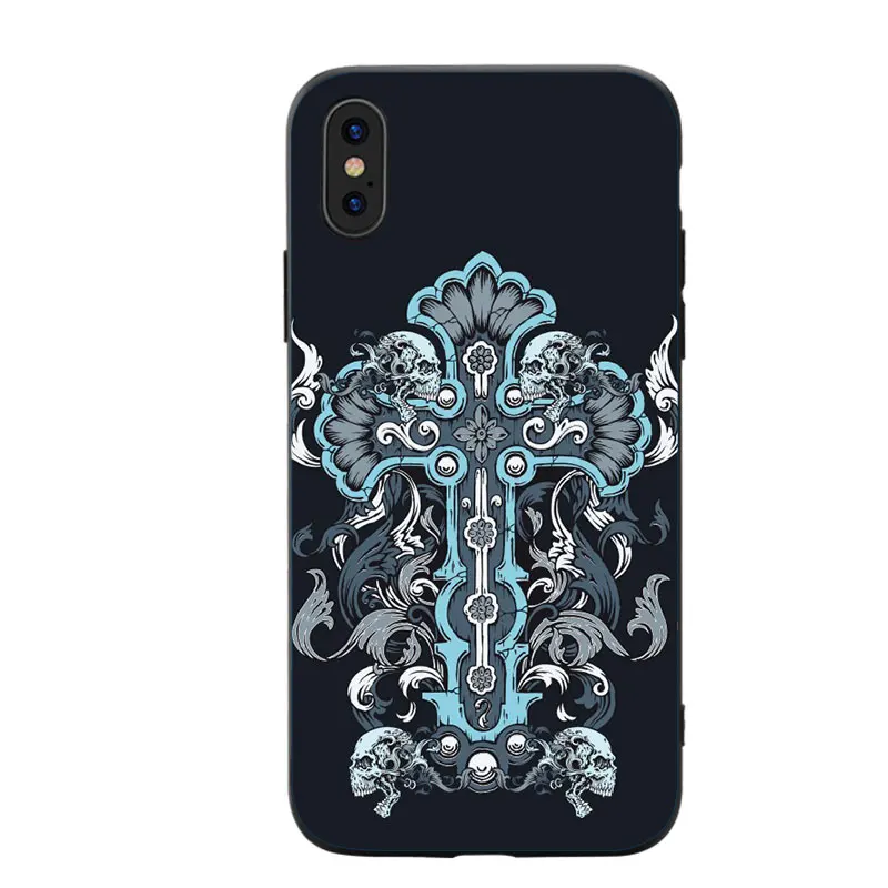 RKQ Модный мягкий силиконовый чехол для телефона с перекрестной татуировкой iPhone 5