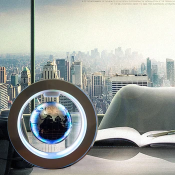 

Earth Desktop 4 Inch Floating Globe Anti-gravity Auto Rotating World Map Magnetic Levitation Gift Illuminated Home Decorative