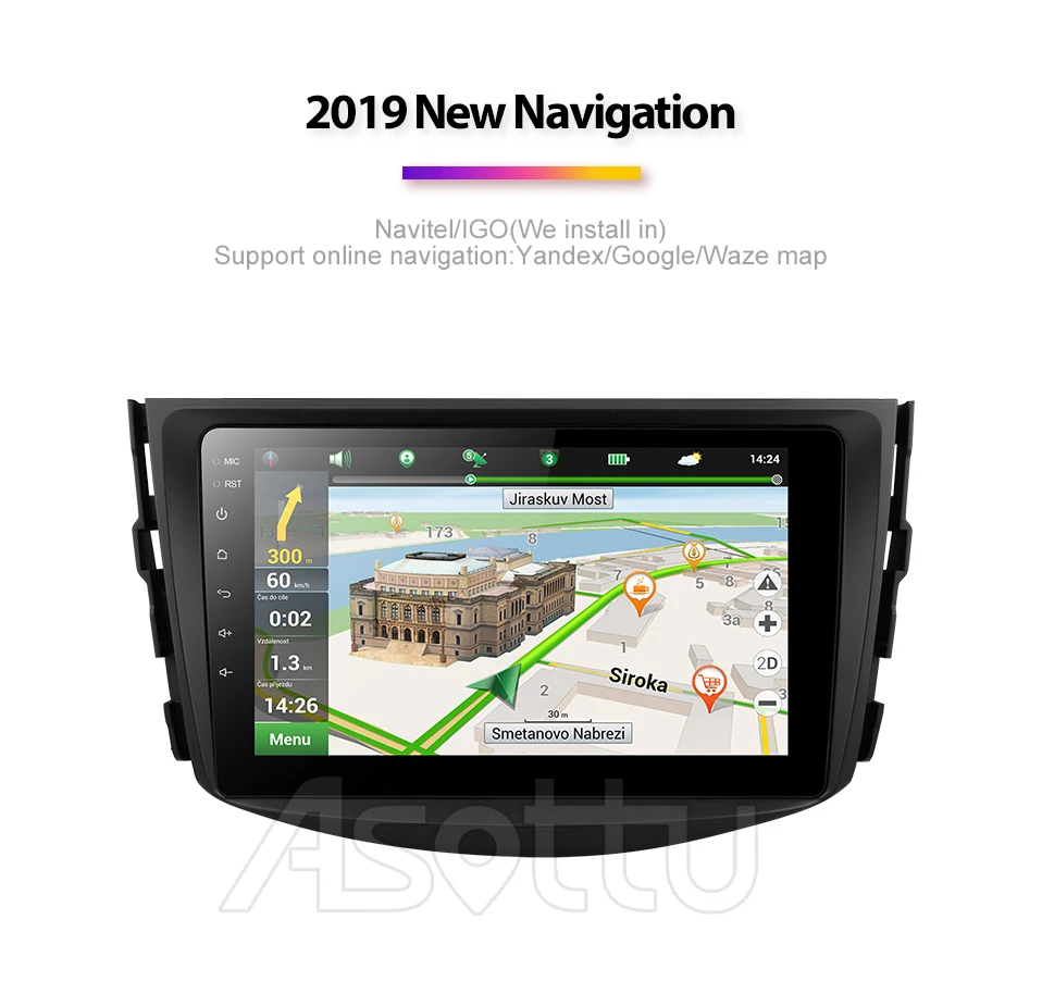 Asottu CRAV48060 Android 9,0 PX30 автомобильный DVD gps навигатор palyer автомобильный dvd-плеер для toyota rav4 2007 2008 2009 2010 2011