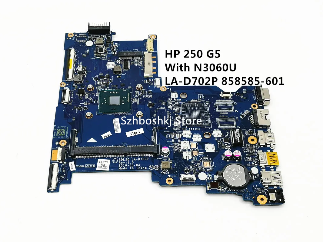 Материнская плата для ноутбука HP 858585-601 858585-001 материнская 250 G5 858585-501 с процессором