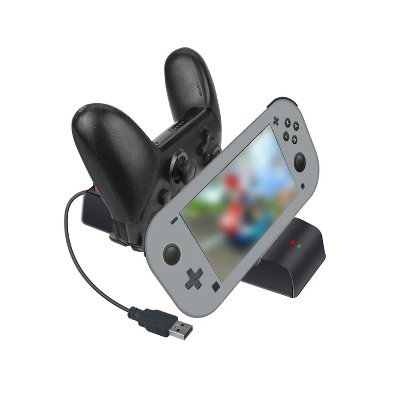 Портативная зарядная док-станция для nyd Switch Lite с слот для хранения карт type C Quich Подставка для зарядки для переключателя MINI Lite