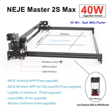 2020 NEJE Master 2S Max 40W CNC professionnel haute puissance Laser découpeuse gravure Machine Lightburn Bluetooth App contrôle