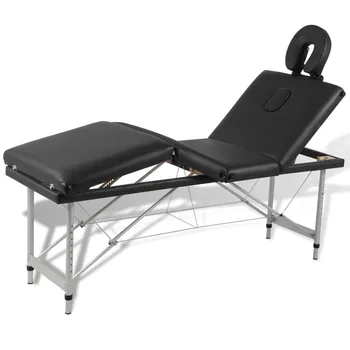 

VidaXL Folding Massage Table 4 Zones Aluminum Frame 110099