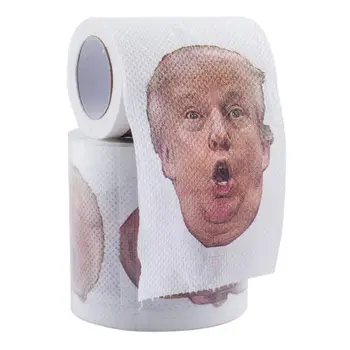 

1 Pcs Featured Tissues President Donald Trump Humorous Funny Novelty Toilet Paper Rolls Prank Joke Gift Household Paper Towels